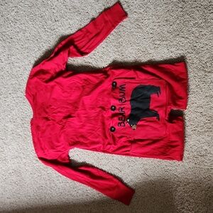 Bear Bum onesie. Bought in Jasper. Never used. Red. Size XS.